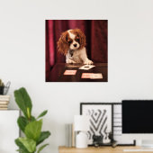 Puppy Plays Cards Poster (Heimbüro)