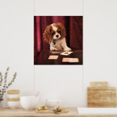 Puppy Plays Cards Poster (Küche)