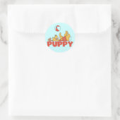 Puppy Plays TShirts und Geschenke Runder Aufkleber (Tasche)