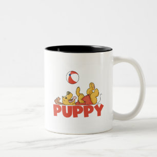 Puppy Plays TShirts und Geschenke Zweifarbige Tasse