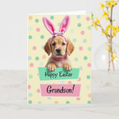 Puppy Polka Dot Celebration Card Karte (Gelbe Blume)