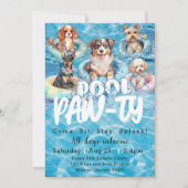 Puppy Pool Party Einladung (Vorderseite)