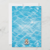 Puppy Pool Party Einladung (Rückseite)