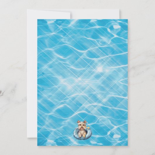 Puppy Pool Party Einladung (Rückseite)