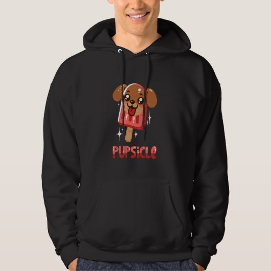 Puppy Popsicle Pun Hoodie (Vorderseite)