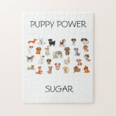"PUPPY POWER" Puzzle mit individuelle Name von Wel (Vertikal)