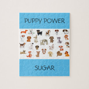 "PUPPY POWER" Puzzle mit individuelle Name von Wel