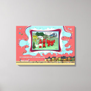 Puppy Pub Crawl Hochzeit 24x16 Leinwanddruck