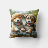 "Puppy Puddle Playtime" Kissen (Rückseite)