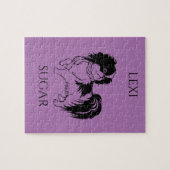 PUPPY PUZZLE. NAME DES KINDES UND HUNDES. PUZZLE (Horizontal)