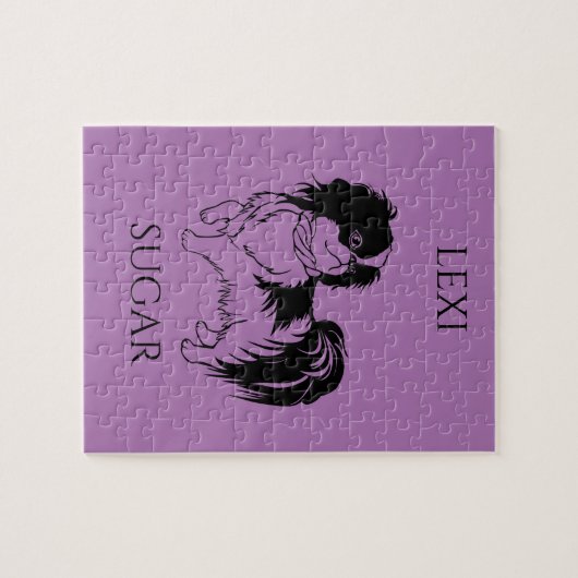 PUPPY PUZZLE. NAME DES KINDES UND HUNDES. PUZZLE (Horizontal)