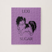 PUPPY PUZZLE. NAME DES KINDES UND HUNDES. PUZZLE (Vertikal)