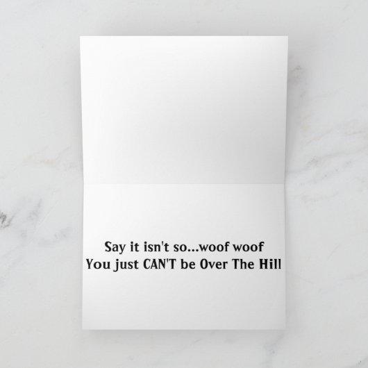 PUPPY SAGT: "SAGT, ES IST NICHT SO "ÜBER DEM HÜGEL KARTE (Innenseite)