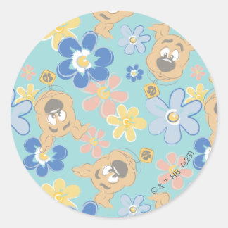Puppy Scooby-Doo-Blume Runder Aufkleber