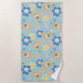 Puppy Scooby-Doo-Blume Strandtuch (Vorderseite)