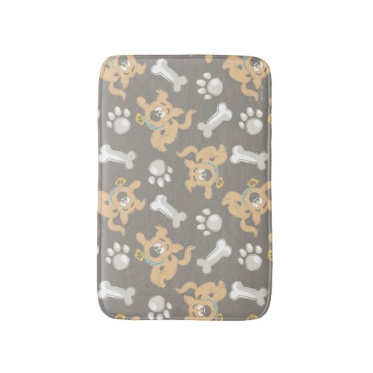 Puppy Scooby Doo Bone & Paw Print Pattern Badematte (Vorderseite Vertikal)