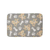 Puppy Scooby Doo Bone & Paw Print Pattern Badematte (Vorderseite)