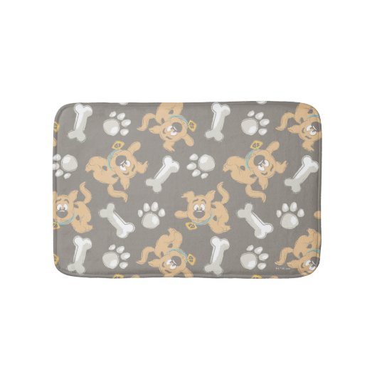 Puppy Scooby Doo Bone & Paw Print Pattern Badematte (Vorderseite)
