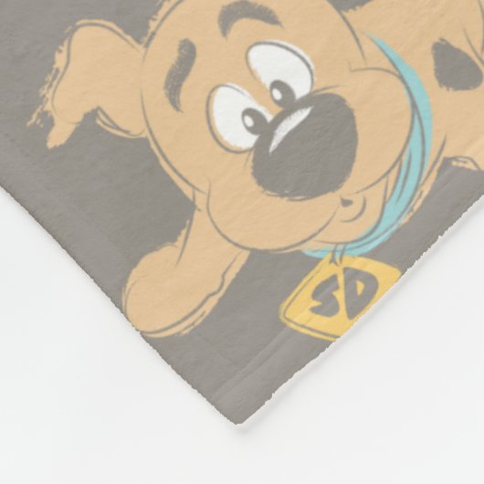 Puppy Scooby Doo Bone & Paw Print Pattern Fleecedecke (Ecke)