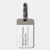 Puppy Scooby Doo Bone & Paw Print Pattern Gepäckanhänger (Rückseite vertikal)