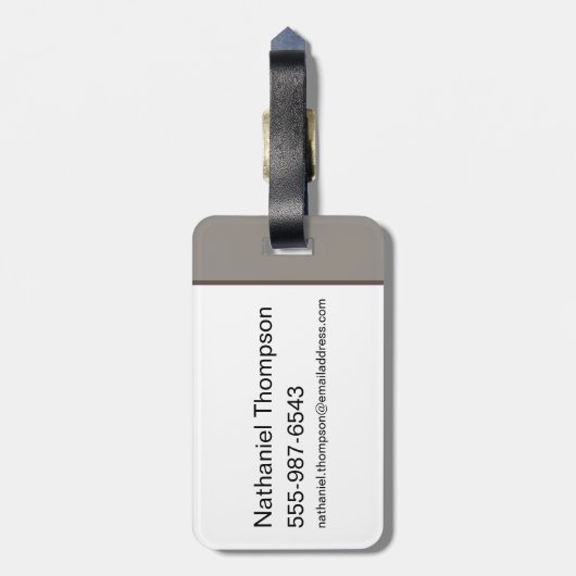 Puppy Scooby Doo Bone & Paw Print Pattern Gepäckanhänger (Rückseite vertikal)