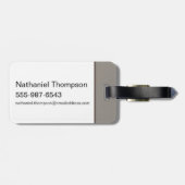 Puppy Scooby Doo Bone & Paw Print Pattern Gepäckanhänger (Rückseite horizontal)