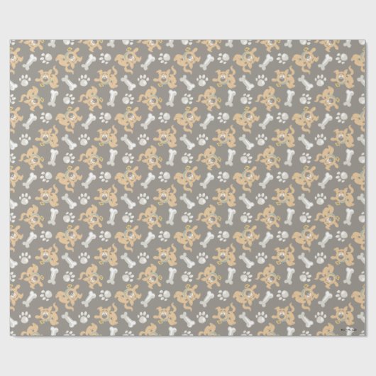 Puppy Scooby Doo Bone & Paw Print Pattern Geschenkpapier (Flach)