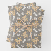 Puppy Scooby Doo Bone & Paw Print Pattern Geschenkpapier Set (Beispiel)