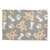 Puppy Scooby Doo Bone & Paw Print Pattern Kissenbezug (Rückseite)