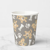 Puppy Scooby Doo Bone & Paw Print Pattern Pappbecher (Links)