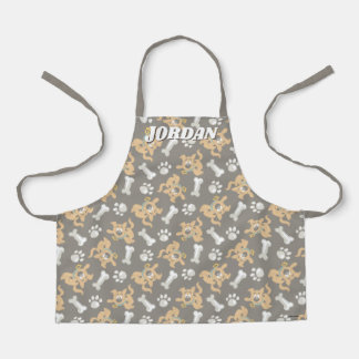 Puppy Scooby Doo Bone & Paw Print Pattern Schürze