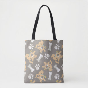 Puppy Scooby Doo Bone & Paw Print Pattern Tasche