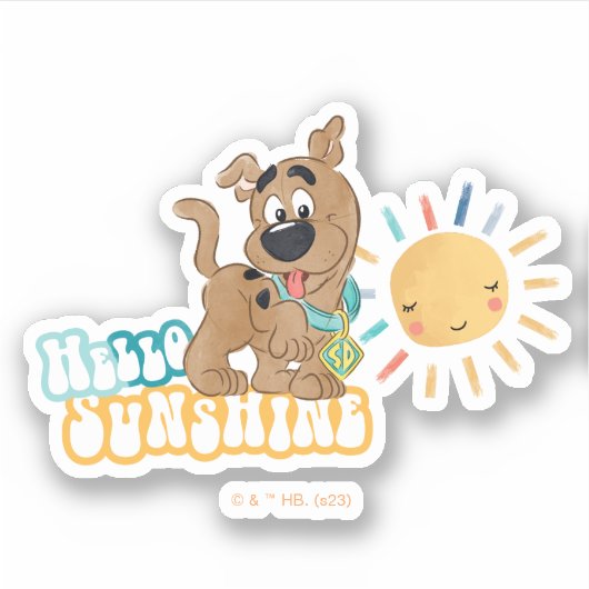 Puppy Scooby-Doo "Hello Sunshine" Aufkleber (Vorderseite)