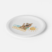 Puppy Scooby-Doo "Hello Sunshine" Pappteller (Schrägansicht)