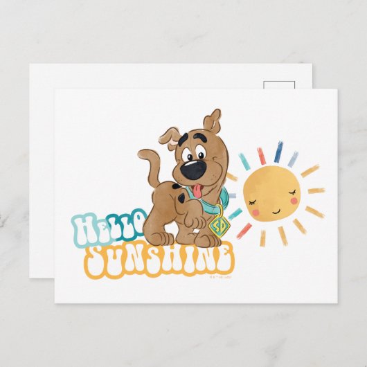 Puppy Scooby-Doo "Hello Sunshine" Postkarte (Vorne/Hinten)