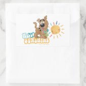 Puppy Scooby-Doo "Hello Sunshine" Rechteckiger Aufkleber (Tasche)