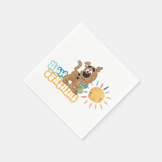Puppy Scooby-Doo "Hello Sunshine" Serviette (Ecke)