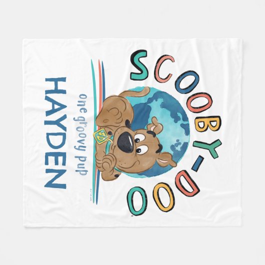 Puppy Scooby-Doo "One Groovy Pup" Fleecedecke (Vorderseite (Horizontal))