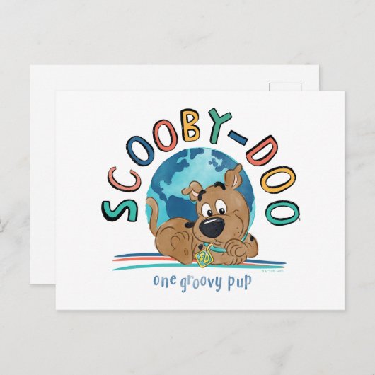 Puppy Scooby-Doo "One Groovy Pup" Postkarte (Vorne/Hinten)