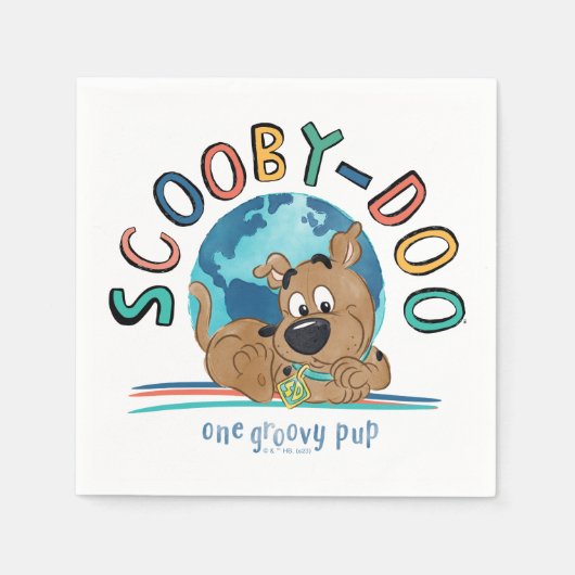 Puppy Scooby-Doo "One Groovy Pup" Serviette (Vorderseite)