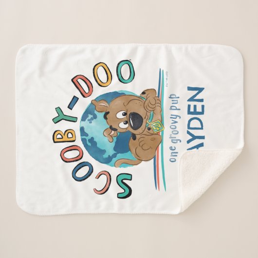 Puppy Scooby-Doo "One Groovy Pup" Sherpadecke (Vorderseite (Horizontal))