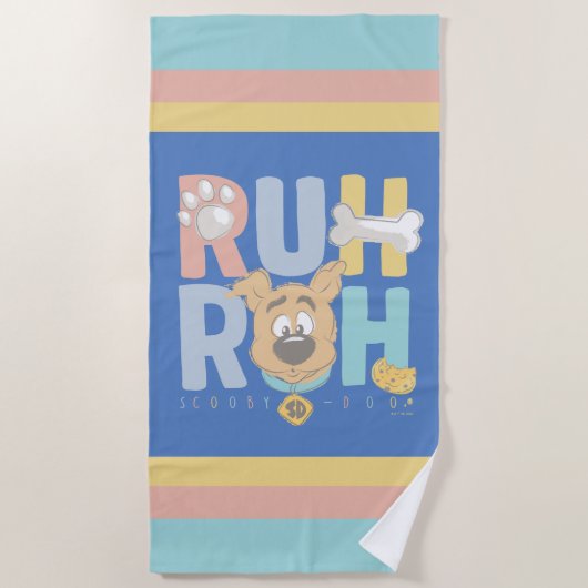 Puppy Scooby-Doo "Ruh Roh" Strandtuch (Vorderseite)