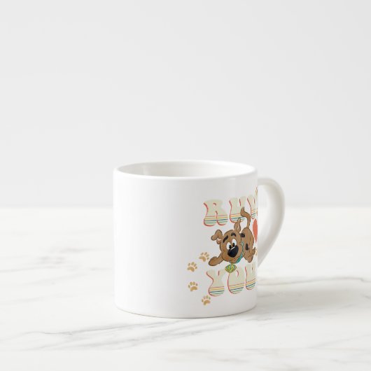 Puppy Scooby-Doo "Ruv You" Espressotasse (Vorderseite Rechts)