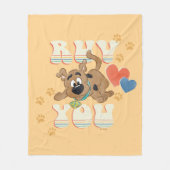 Puppy Scooby-Doo "Ruv You" Fleecedecke (Vorderseite)