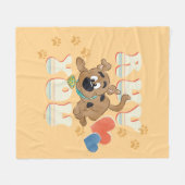 Puppy Scooby-Doo "Ruv You" Fleecedecke (Vorderseite (Horizontal))
