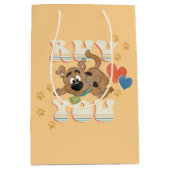 Puppy Scooby-Doo "Ruv You" Mittlere Geschenktüte (Vorderseite)