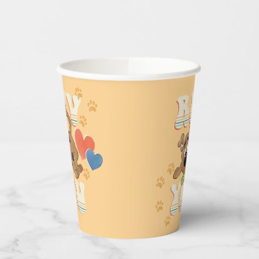 Puppy Scooby-Doo "Ruv You" Pappbecher (Links)