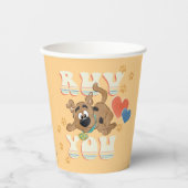 Puppy Scooby-Doo "Ruv You" Pappbecher (Vorderseite)
