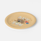 Puppy Scooby-Doo "Ruv You" Pappteller (Schrägansicht)