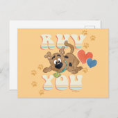 Puppy Scooby-Doo "Ruv You" Postkarte (Vorne/Hinten)